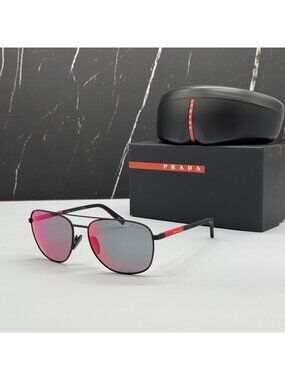NWT Prada Linea Rossa Sunglasses PS54ZS DG008F